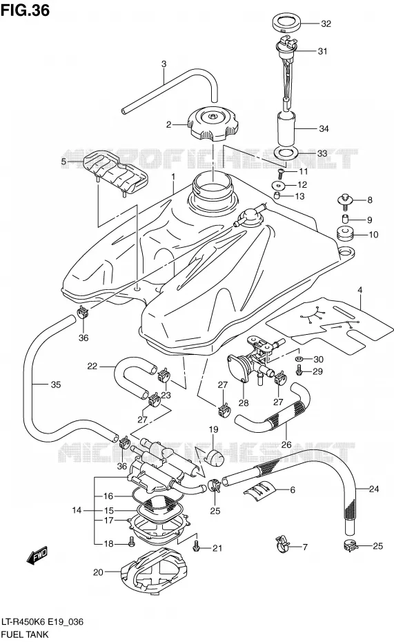 BENZINETANK Suzuki QUAD 450 QUADRACER 2009  LT-R450K9(E19)