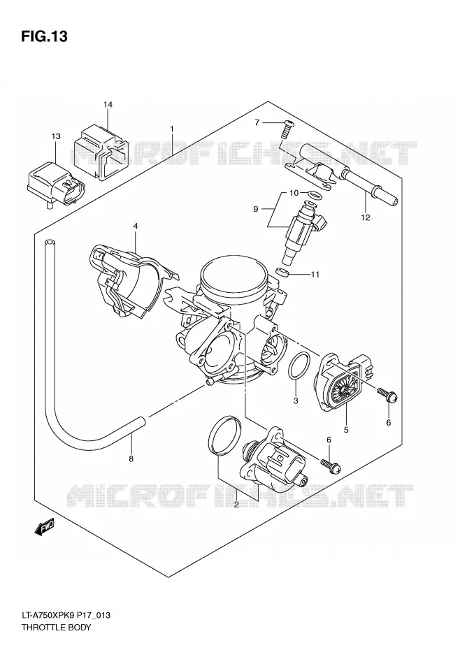BRANDSTOFINJECTIE ASSY Suzuki QUAD 750 KINGQUAD 2009  LT-A750XPK9(P17)