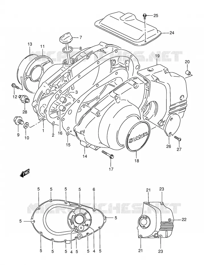 CASING Suzuki MOTO 500 GS-E 1998  GS500EW(E2)