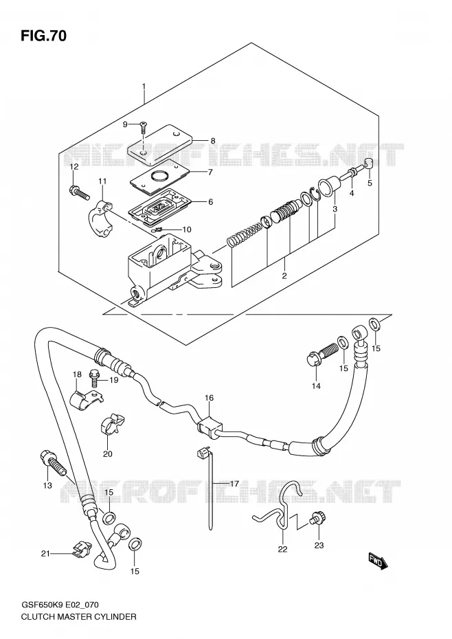 CLUTCH HOOFDREMCILINDER (SEE NOTE) Suzuki MOTO 650 BANDIT 2010  GSF650SAL0(E2)