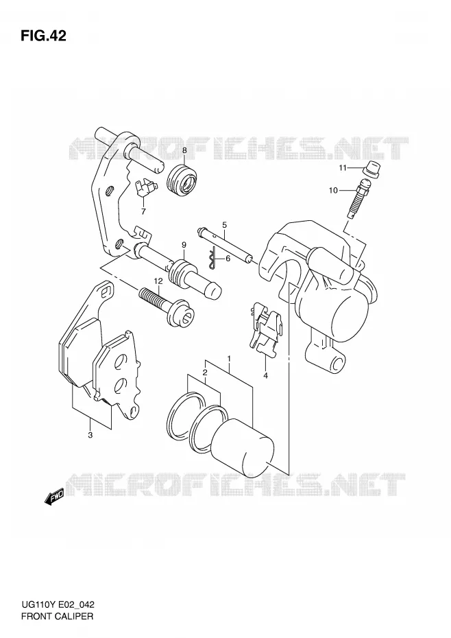 FRONT CALIPER Suzuki SCOOTER 110 UG 2001  UG110K1(E2)