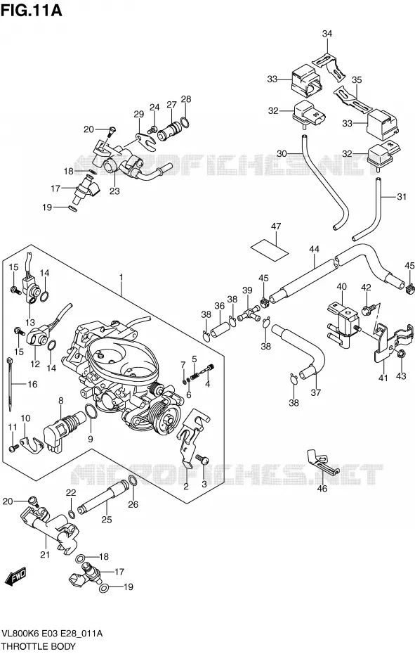 GASKLEPHUIS (MODEL K9/L0) Suzuki MOTO 800 VOLUSIA 2010  VL800CL0(E3/E28)