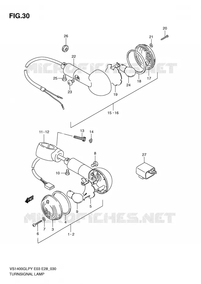 INDICATOREN Suzuki MOTO 1400 INTRUDER 2003  VS1400GLPK3(E3/E28)
