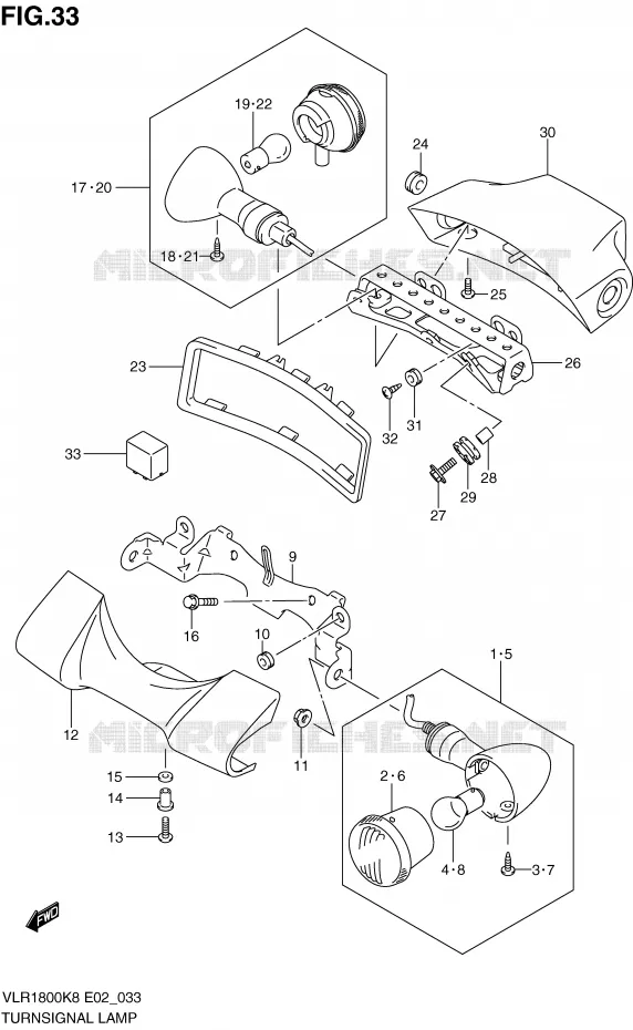 INDICATOREN Suzuki MOTO 1800 INTRUDER 2008  VLR1800TK8(E2)