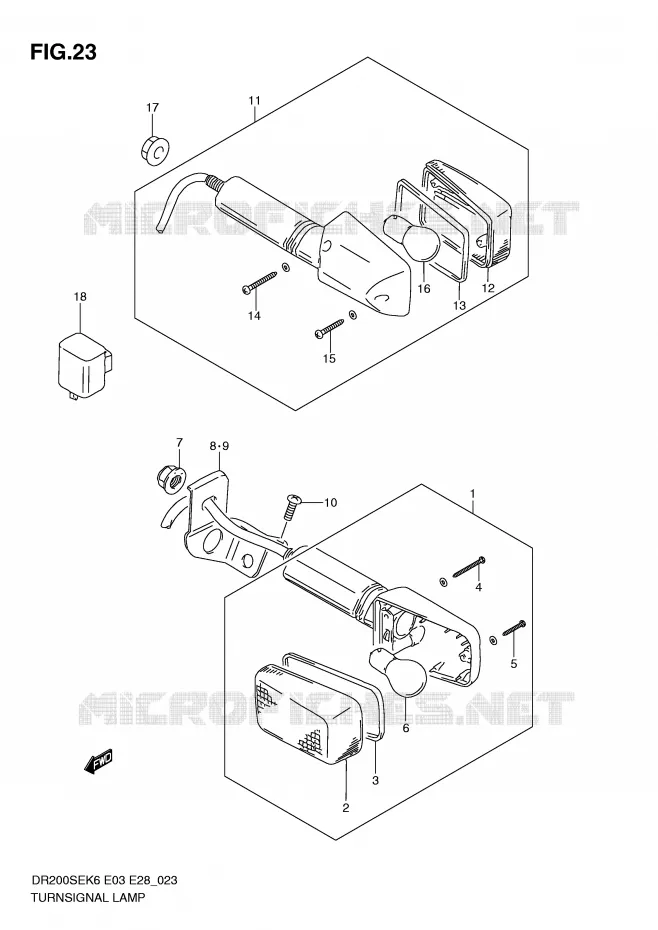 INDICATOREN Suzuki MOTO 200 DR 2009  DR200SEK9(E3/E28)