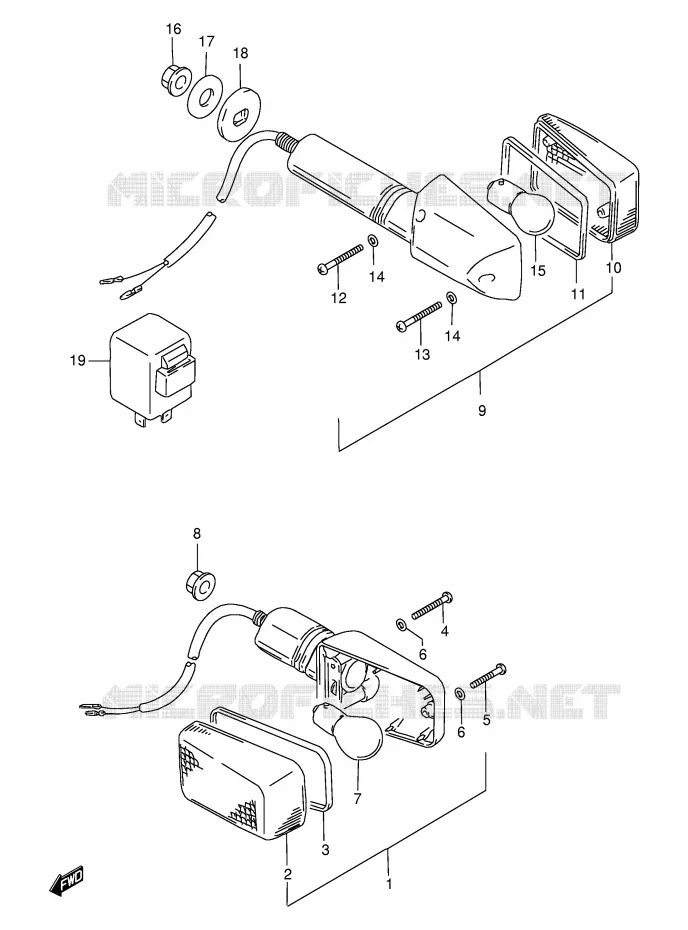 INDICATOREN Suzuki MOTO 500 GS-E 1999  GS500EX(E2)