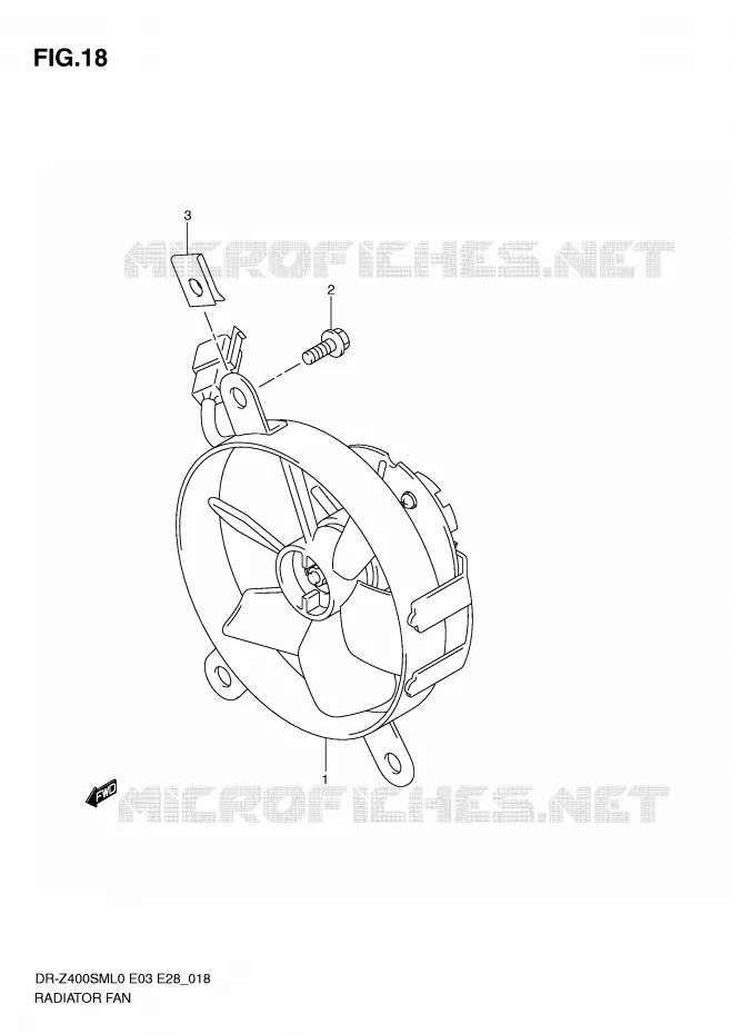 KOELVENTILATOR Suzuki MOTO 400 DR-Z 2010  DR-Z400SML0(E3/E28)