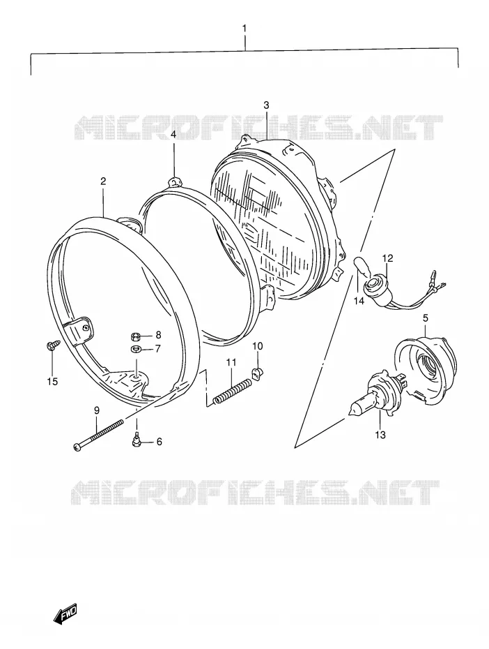 KOPLAMP Suzuki MOTO 500 GS-E 1999  GS500EX(E2)