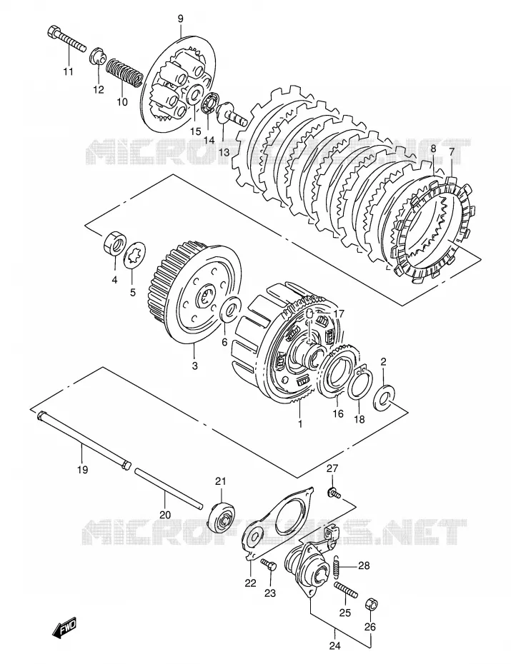 KOPPELING Suzuki MOTO 500 GS-E 2000  GS500EUY(E2)