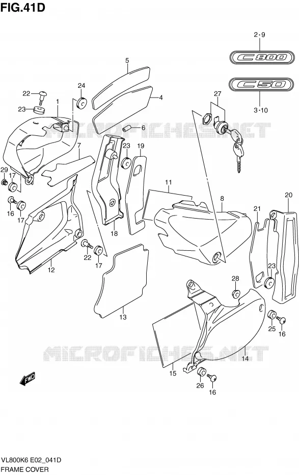 KUIP (MODEL L0) Suzuki MOTO 800 VOLUSIA 2009  VL800CUEK9(E2)