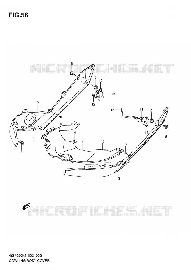 KUIP (WITH COWLING) Suzuki MOTO 650 BANDIT 2010  GSF650UL0(E2)