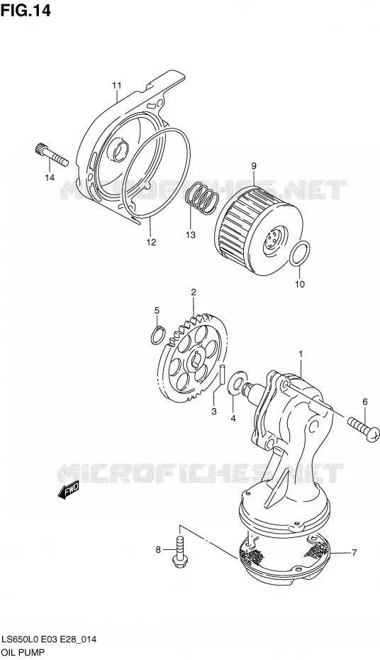 OLIEPOMP Suzuki MOTO 650 BOULEVARD 2010  LS650L0(E3/E28)