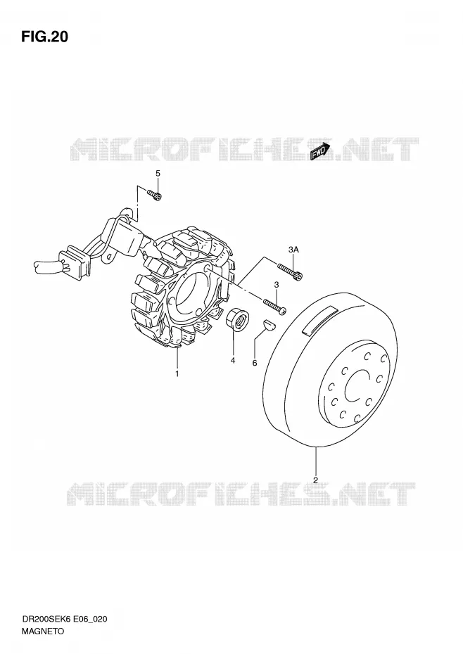 ONTSTEKING Suzuki MOTO 200 DR 2006  DR200SEK6(E6)
