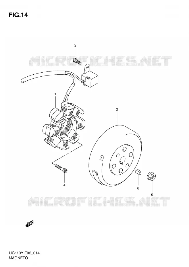 ONTSTEKING Suzuki SCOOTER 110 UG 2001  UG110K1(E2)