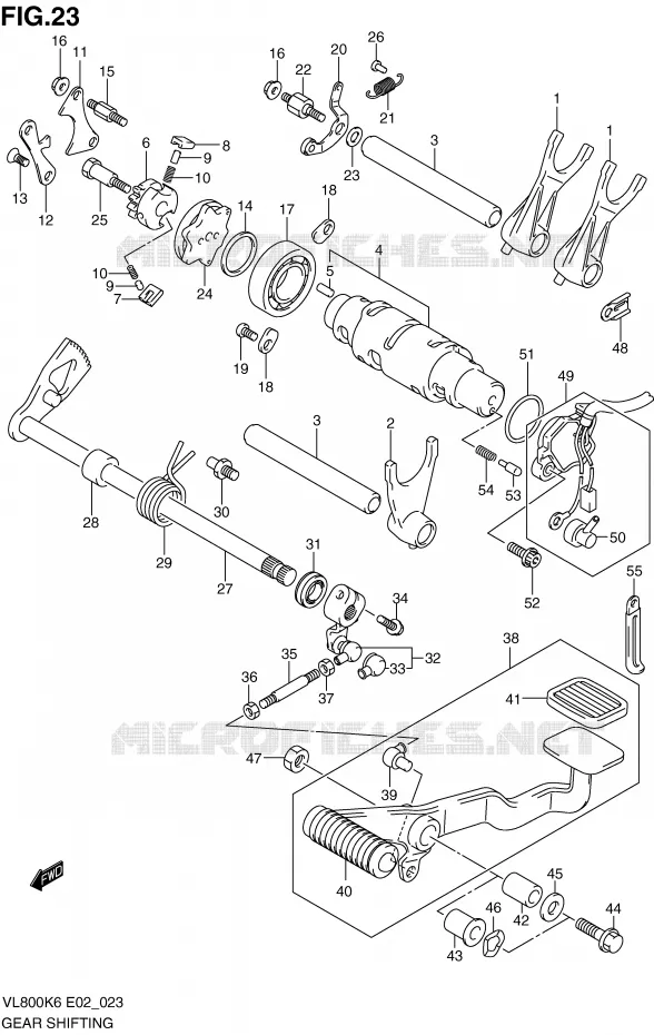 SCHAKELEN ASSY Suzuki MOTO 800 VOLUSIA 2007  VL800UEK7(E2)