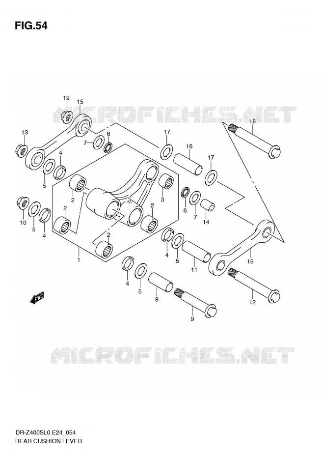 SCHOKBREKER AANEENSCHAKELING Suzuki MOTO 400 DR-Z 2010  DR-Z400SL0(E24)