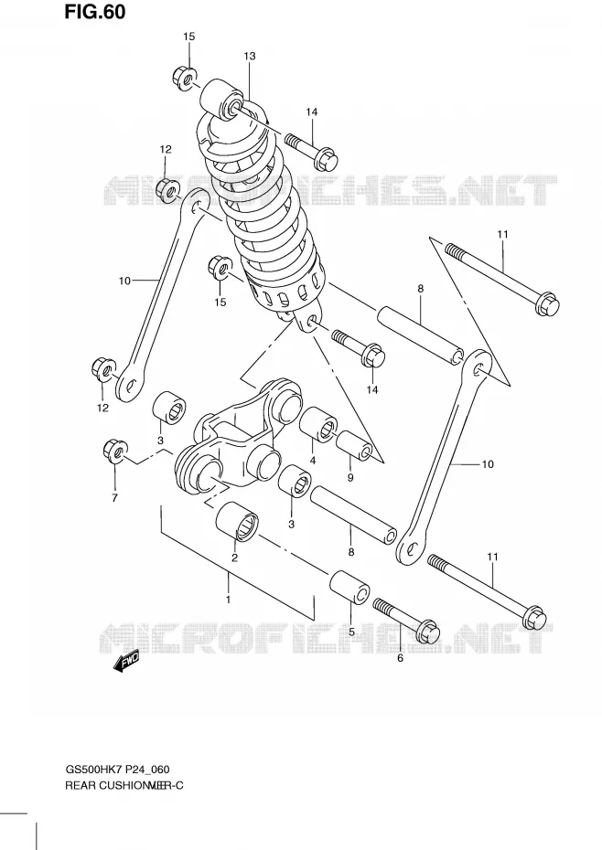 SCHOKBREKER AANEENSCHAKELING Suzuki MOTO 500 GS-F 2007  GS500FHK7(P24)