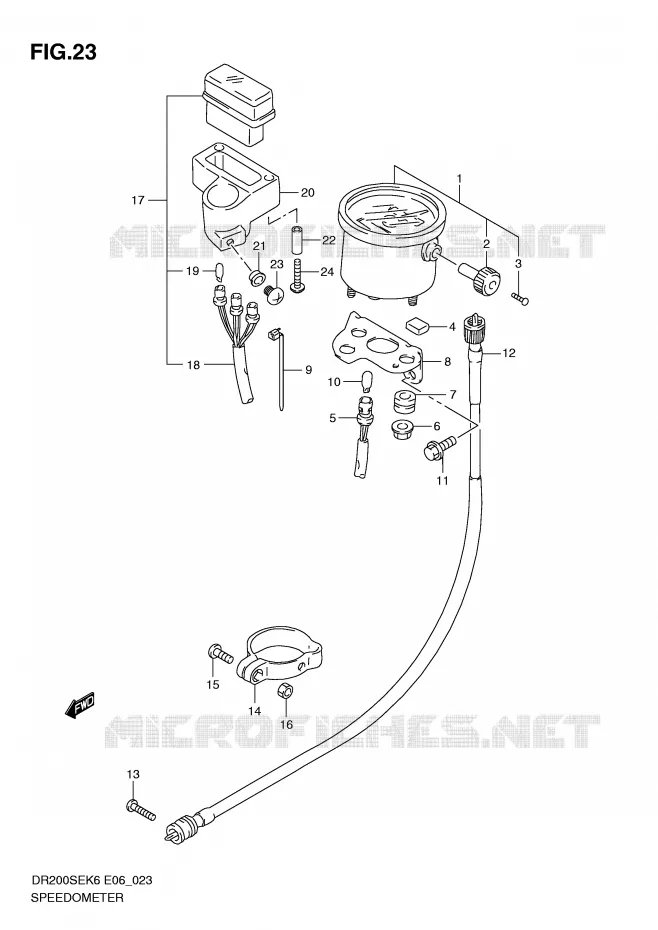 SNELHEIDSMETER Suzuki MOTO 200 DR 2010  DR200SEL0(E6)