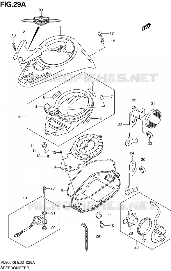 SNELHEIDSMETER (VL800K7/K8/UEK7/UEK8) Suzuki MOTO 800 VOLUSIA 2009  VL800CK9(E2)