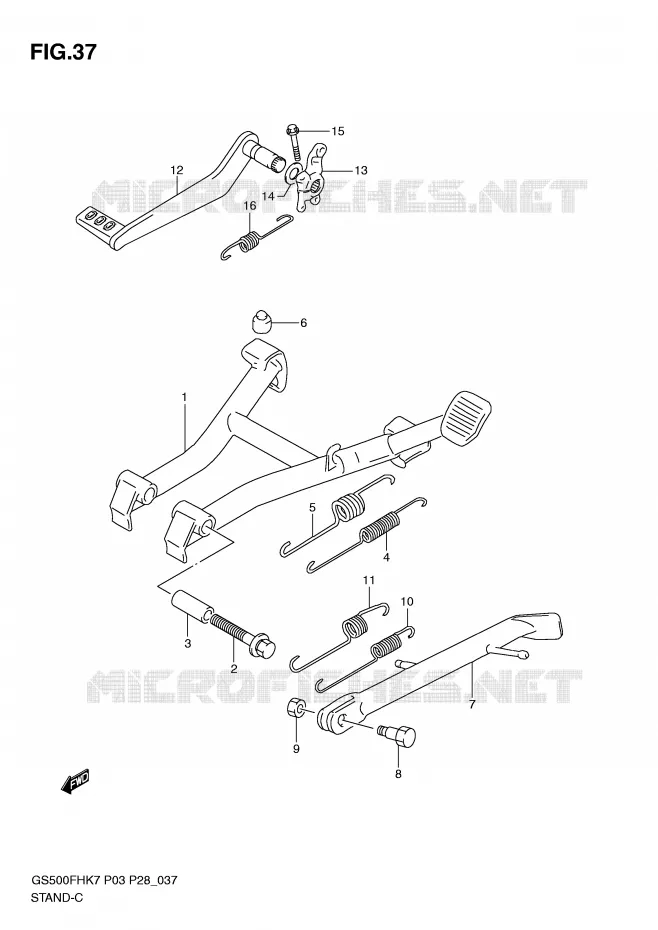 STAND Suzuki MOTO 500 GS-F 2008  GS500FHK8(P3)
