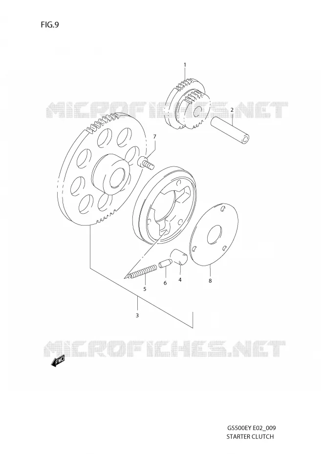 STARTMOTOR CLUTCH Suzuki MOTO 500 GS-E 1998  GS500EW(E2)