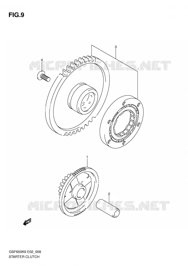 STARTMOTOR CLUTCH Suzuki MOTO 650 BANDIT 2009  GSF650K9(E2)