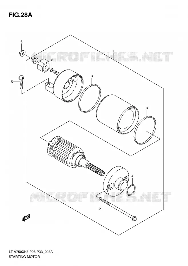 STARTMOTOR (MODEL L0) Suzuki QUAD 750 KINGQUAD 2009  LT-A750XK9(P28/P33)