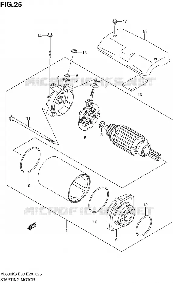 STARTMOTOR Suzuki MOTO 800 INTRUDER 2010  VL800TL0(E3/E28)