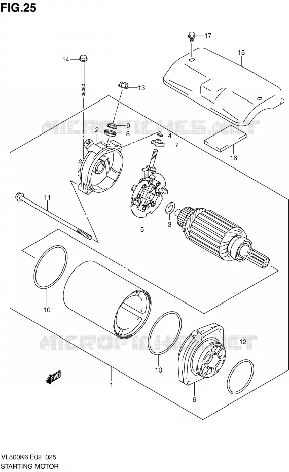 STARTMOTOR Suzuki MOTO 800 VOLUSIA 2007  VL800CUEK7(E2)