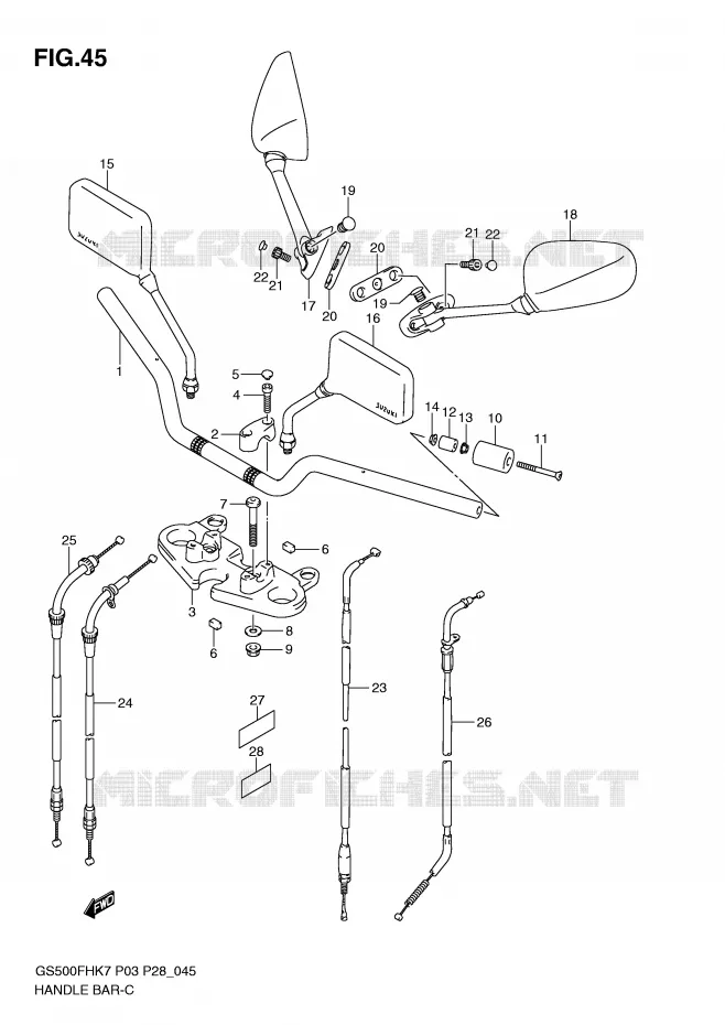 STUUR Suzuki MOTO 500 GS-F 2008  GS500FHK8(P3)