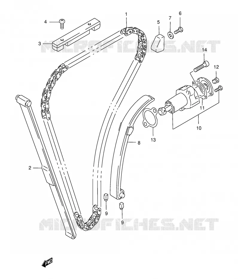 TIMING Suzuki MOTO 500 GS-E 2000  GS500EY(E2)