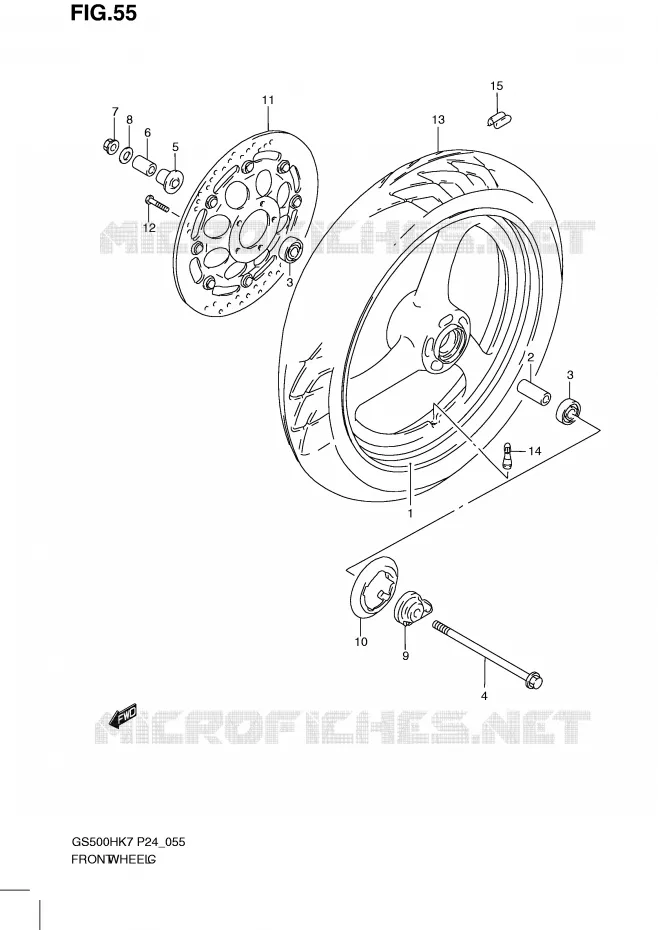 VOORWIEL Suzuki MOTO 500 GS-F 2007  GS500FHK7(P24)