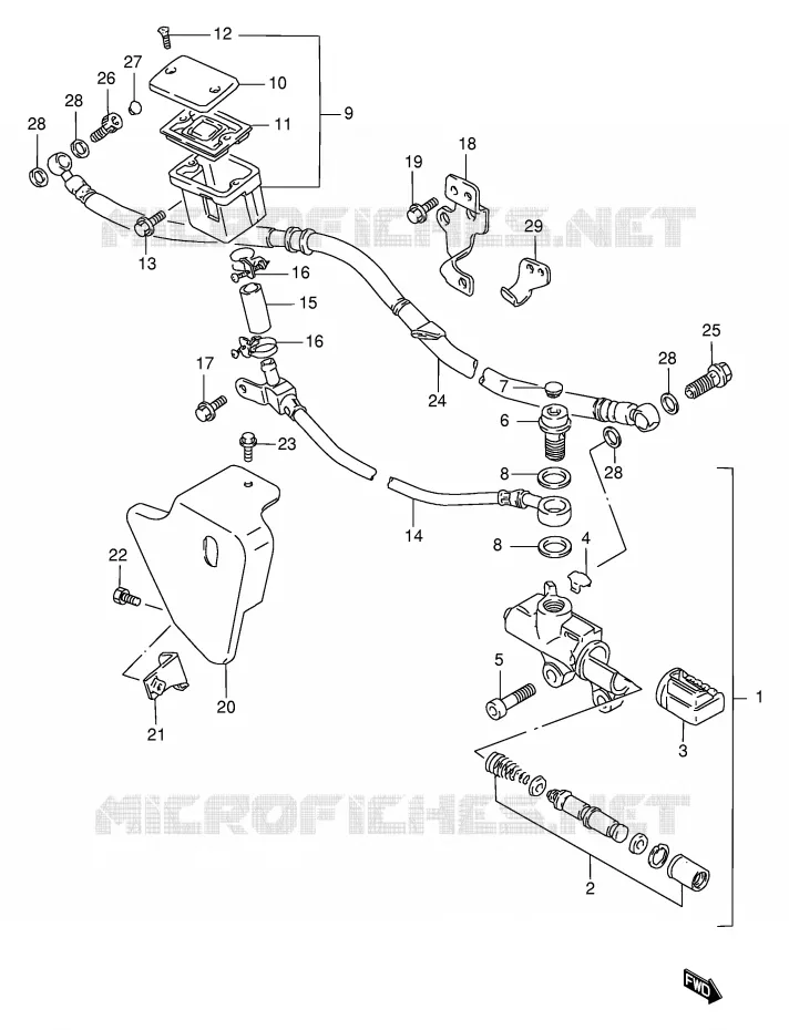 ACHTER HOOFDREMCILINDER Suzuki MOTO 1400 INTRUDER 1997  VS1400GLPV(E2)