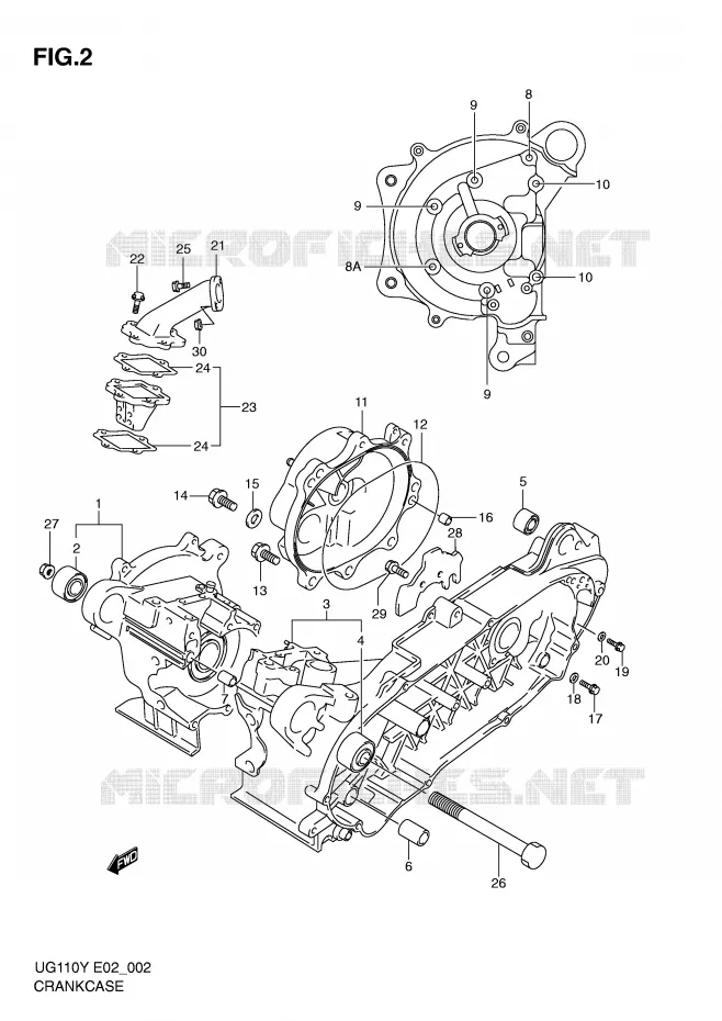 CASING Suzuki SCOOTER 110 UG 2000  UG110Y(E2)