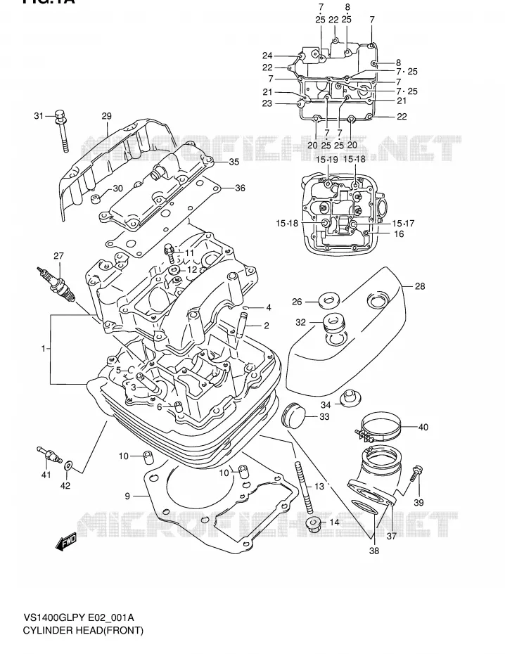CILINDERKOP (AVT) Suzuki MOTO 1400 INTRUDER 2000  VS1400GLPY(E2)