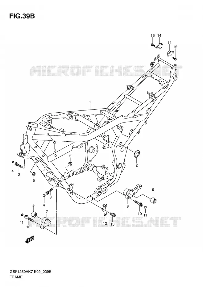 FRAME (MODEL L0) Suzuki MOTO 1250 BANDIT-S 2010  GSF1250SL0(E2)