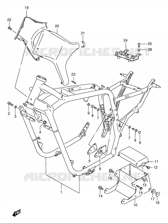 FRAME (MODELE V) Suzuki MOTO 1400 INTRUDER 1999  VS1400GLPX(E2)