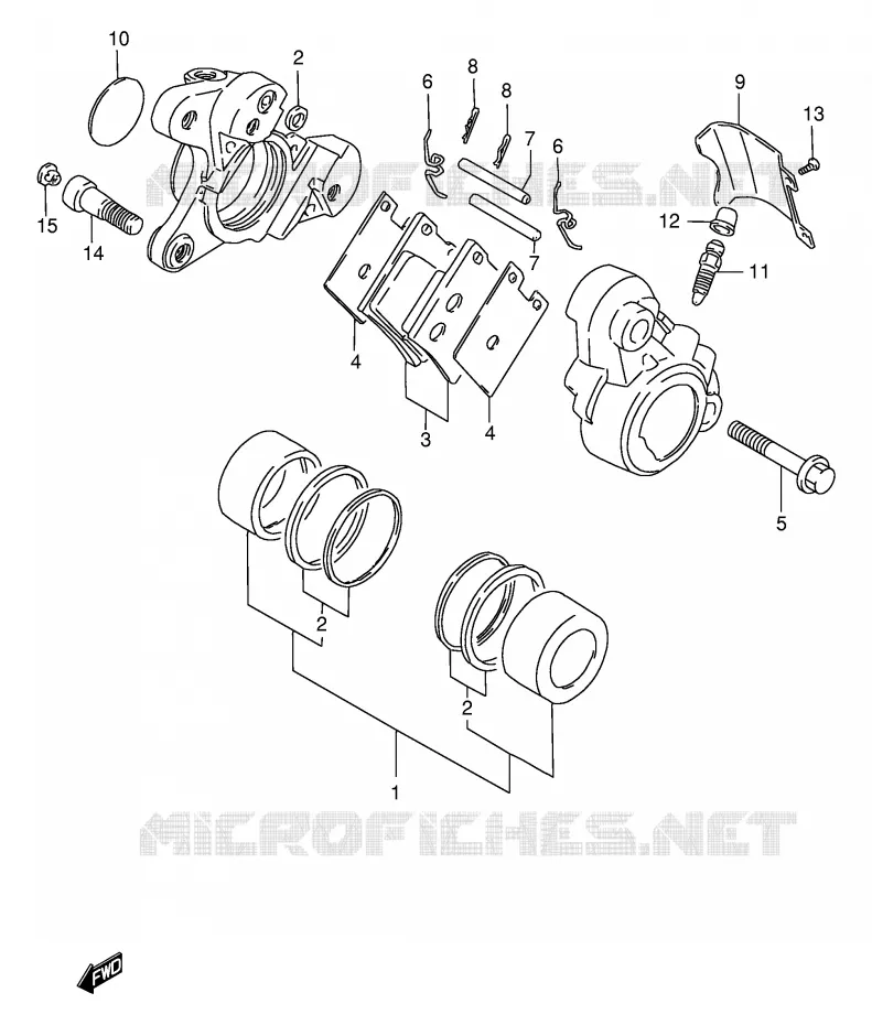 FRONT CALIPER Suzuki MOTO 1400 INTRUDER 2000  VS1400GLPY(E2)