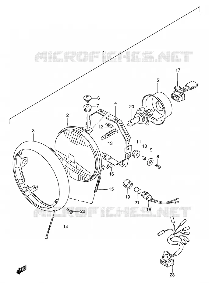 KOPLAMP Suzuki MOTO 1400 INTRUDER 2000  VS1400GLPY(E2)