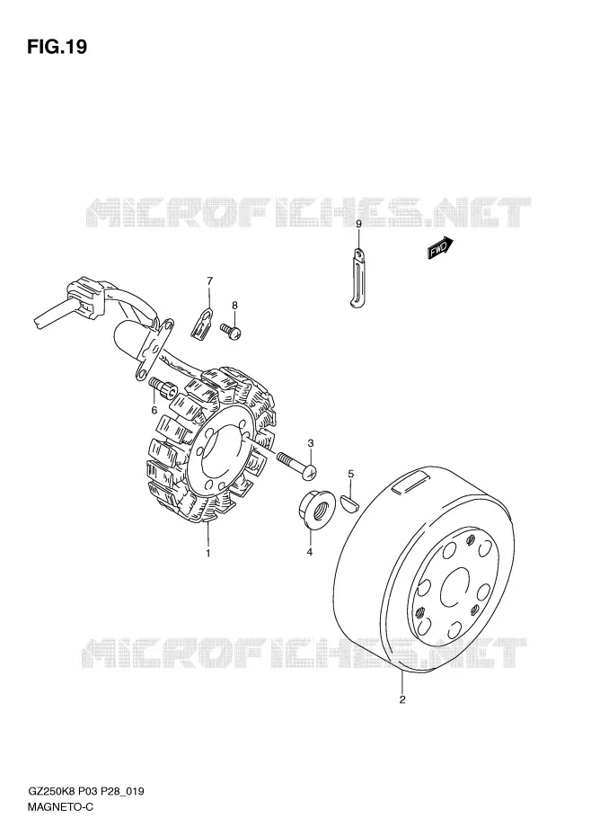 ONTSTEKING Suzuki MOTO 250 MARAUDER 2010  GZ250L0(P3)