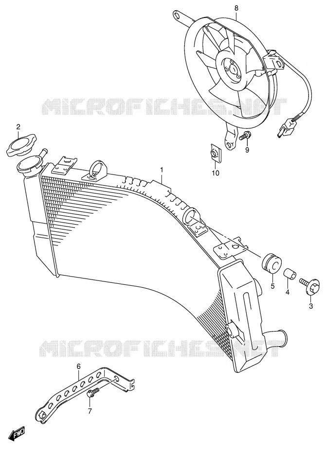 RADIATOR Suzuki MOTO 750 GSX-R 2000  GSX-R750U2Y(E2)