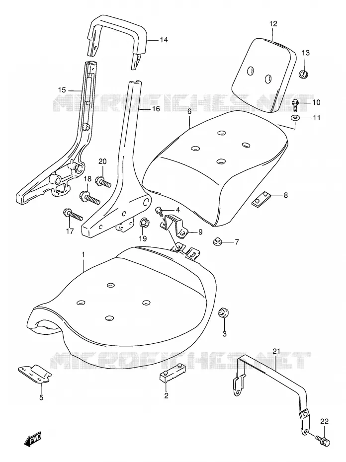 SEAT (MODELE K1/K2/K3) Suzuki MOTO 1400 INTRUDER 1997  VS1400GLPV(E2)