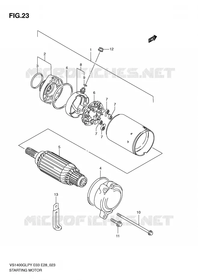 STARTMOTOR Suzuki MOTO 1400 INTRUDER 1999  VS1400GLPX(E3/E28)