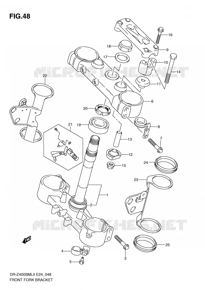 STUURPEN Suzuki MOTO 400 DR-Z 2010  DR-Z400SML0(E24)