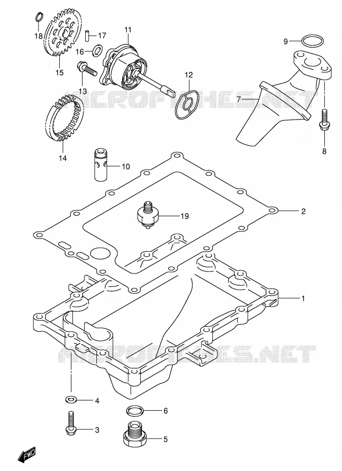 SUMP - OLIEPOMP  Suzuki MOTO 750 GSX-R 2000  GSX-R750U1Y(E2)