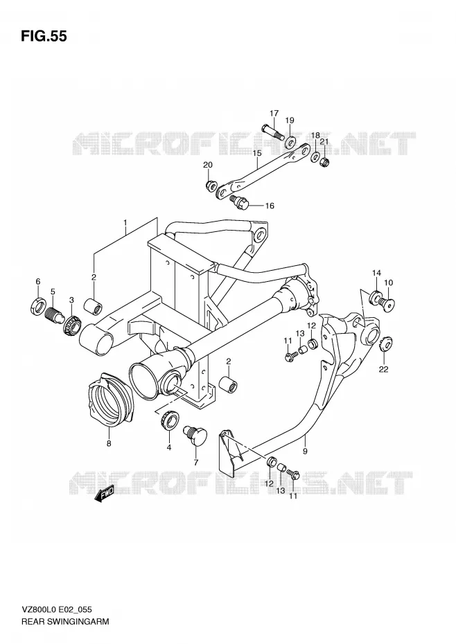 SWINGARM Suzuki MOTO 800 MARAUDER 2010  VZ800L0(E2)