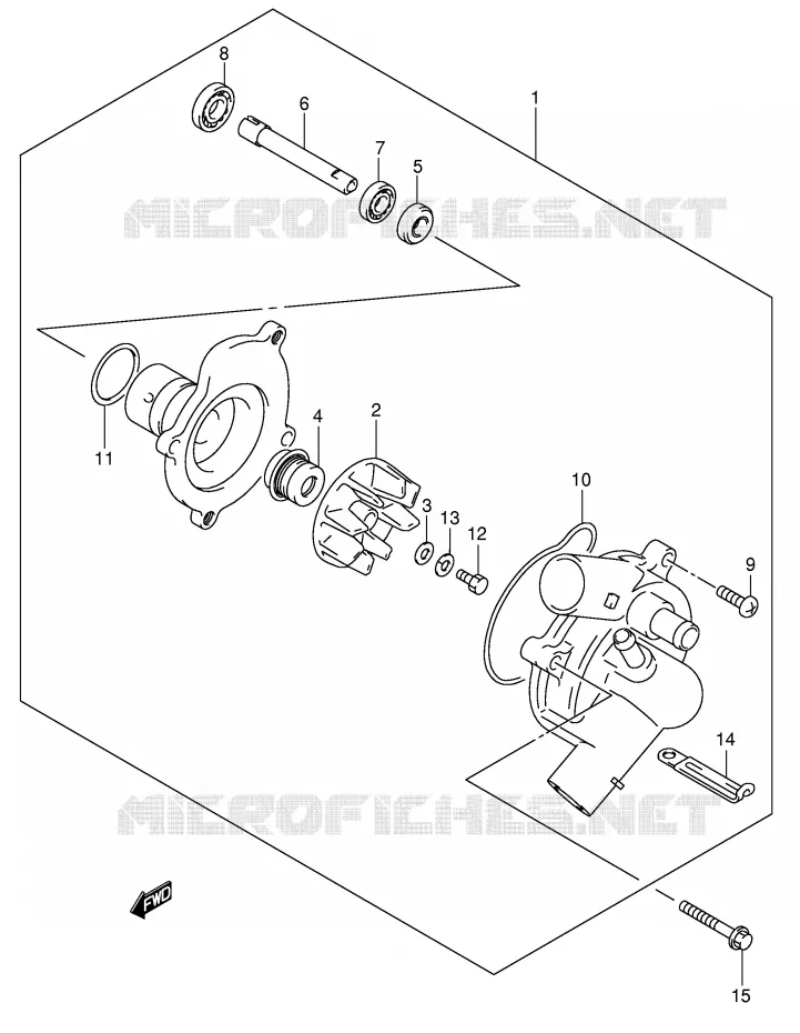 WATERPOMP Suzuki MOTO 750 GSX-R 2001  GSX-R750U2K1(E2)