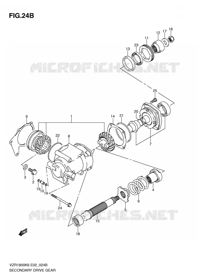 AANDRIJFAS (MODEL L0) Suzuki MOTO 1800 INTRUDER 2010  VZR1800L0(E2)