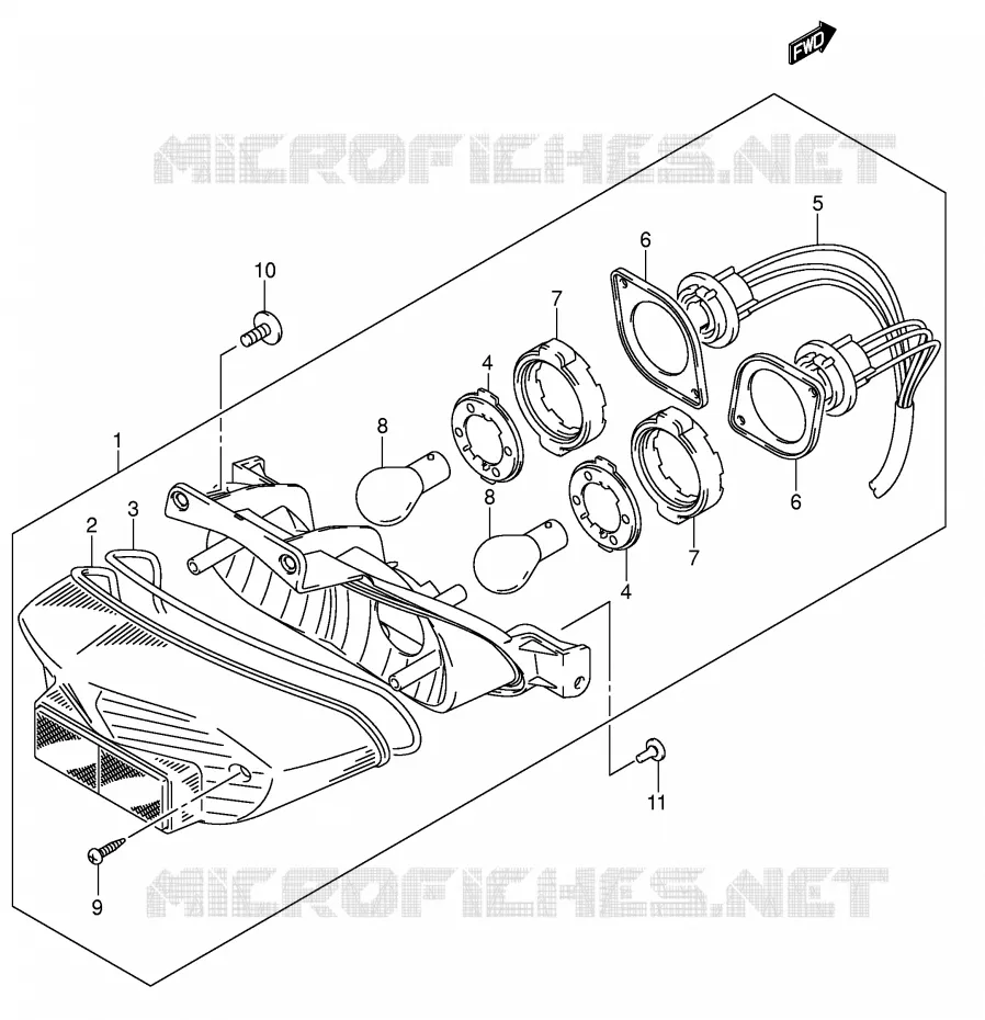 ACHTERLICHT Suzuki MOTO 750 GSX-R 2002  GSX-R750U2K2(E2)