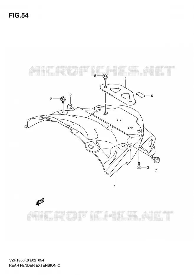 ACHTERSPATBORD Suzuki MOTO 1800 INTRUDER 2009  VZR1800U2K9(E2)